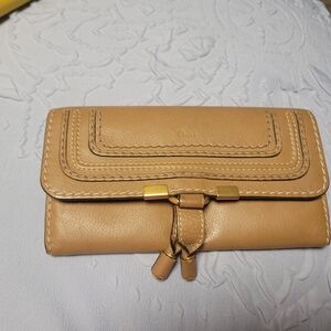 Chloe Camel Leather Wallet